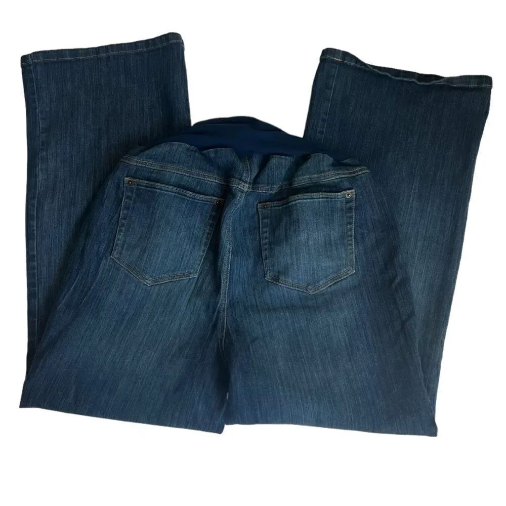 Motherhood Maternity Secret Fit Belly Cotton Denim Wide leg Stretchy Jeans sz 1X